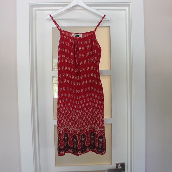 Urban Life vintage 70's boho style dress, red/multi color, size M - Picture 1 of 4